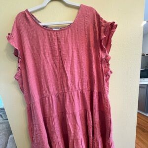 Knox Rose Pink Ruffled Casual Dress